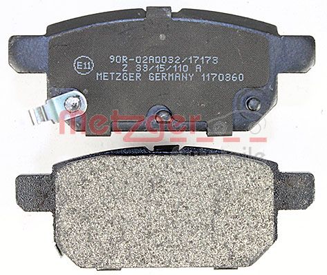 METZGER 1170360 Bremsbelagsatz, Scheibenbremse